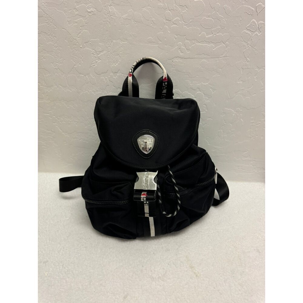 Pajar V136 ZVN F0002 Black Nylon Flap Closure‎ Front Pocket Casual Backpack